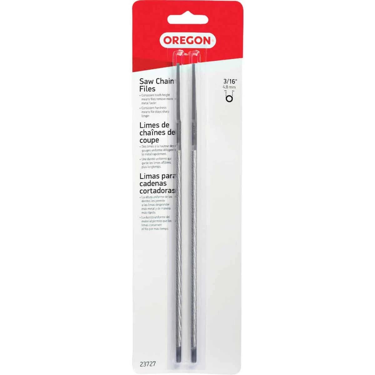 Oregon 3/16 in (4.8 mm) Saw Chain Files, 2-Pack product image