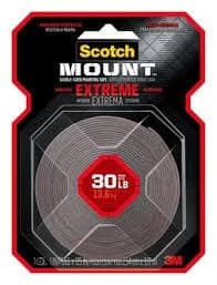 Scotch Extreme Double Sided Mounting Tape 1" x 125" Indoor/Outdoor product image