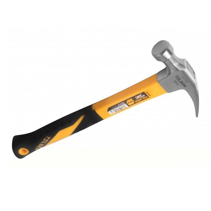 Tolsen Claw hammer with curved tip 16oz GRIPro fiberglass handle product image