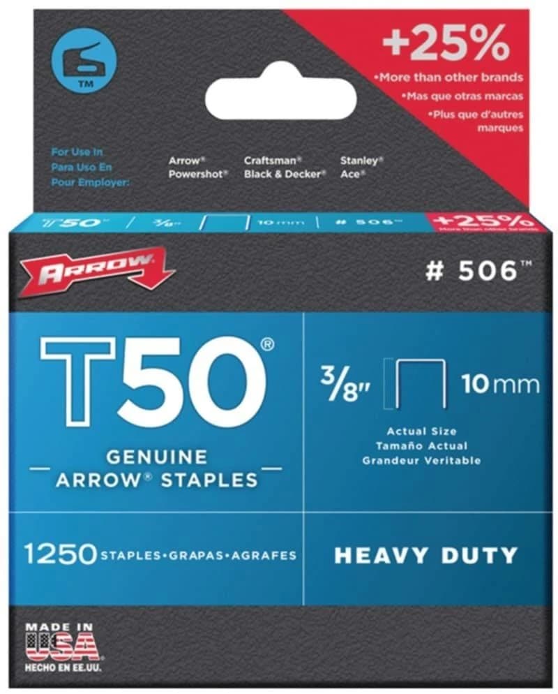 Arrow Staples T50 3/8" (1250pcs) product image