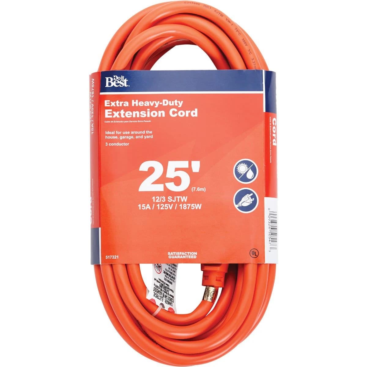 Do it Best 25' 12/3 Heavy-Duty Outdoor Extension Cord product image