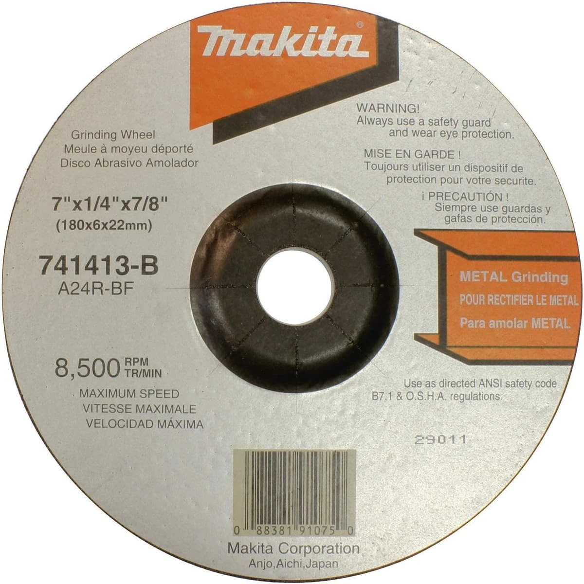 Makita Grinding Wheel 7" x 1/4" x 7/8" product image