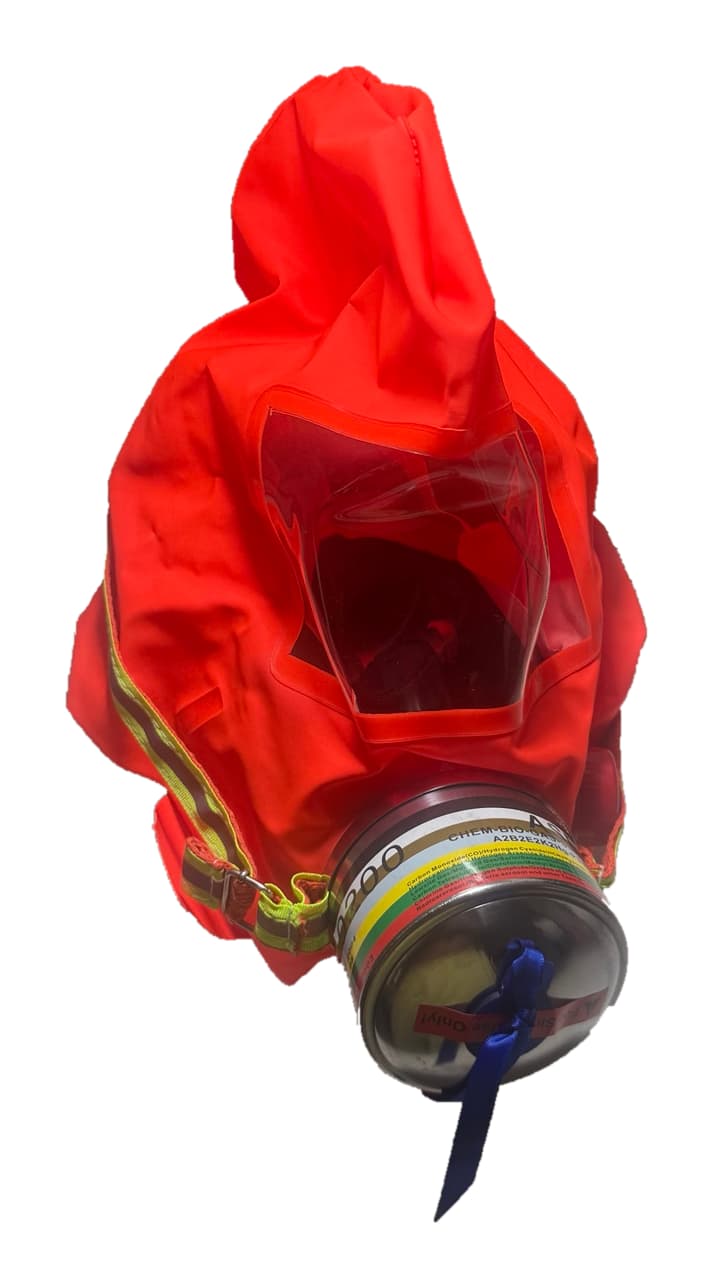 SAFEscape ASE60BR emergency escape hood, front view
