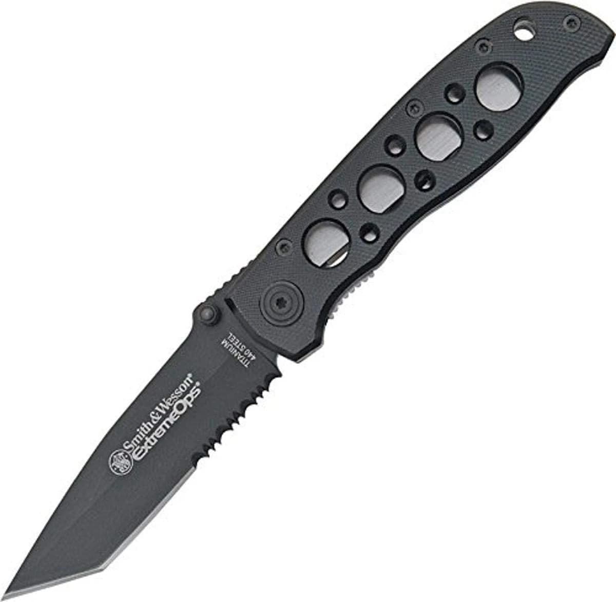 Smith & Wesson 7.4" High Carbon S.S. Folding Knife with a 3.2" Serrated Blade product image
