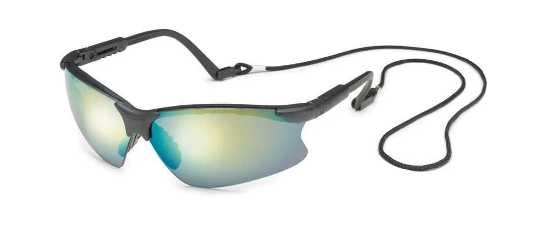 Gateway Scorpion Safety Glasses - Black Frame with Gold Mirror Lens product image