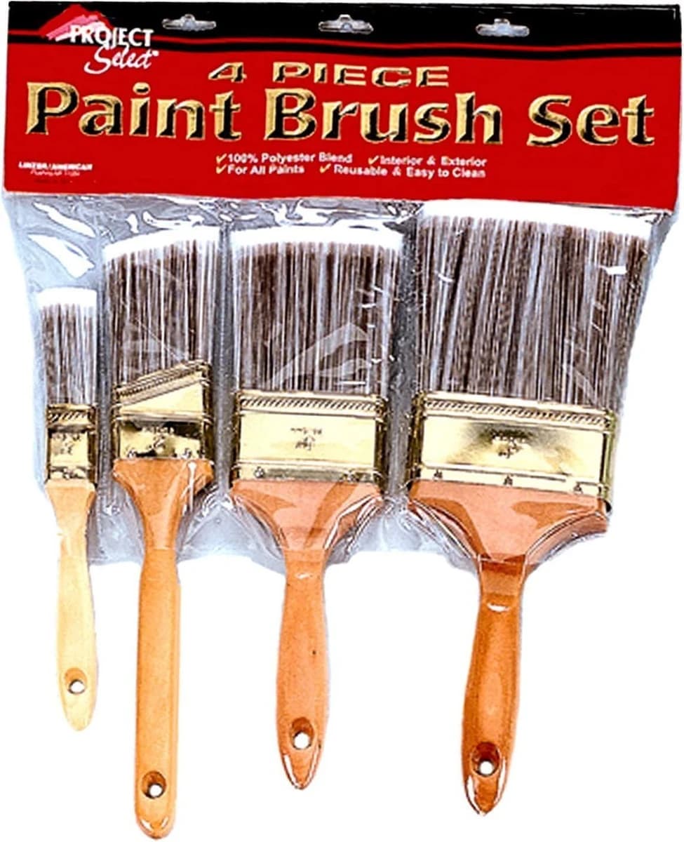 Linzer 4pc Polyester Paint Brush Set (1", 2", 3" & 4") VARNISH product image
