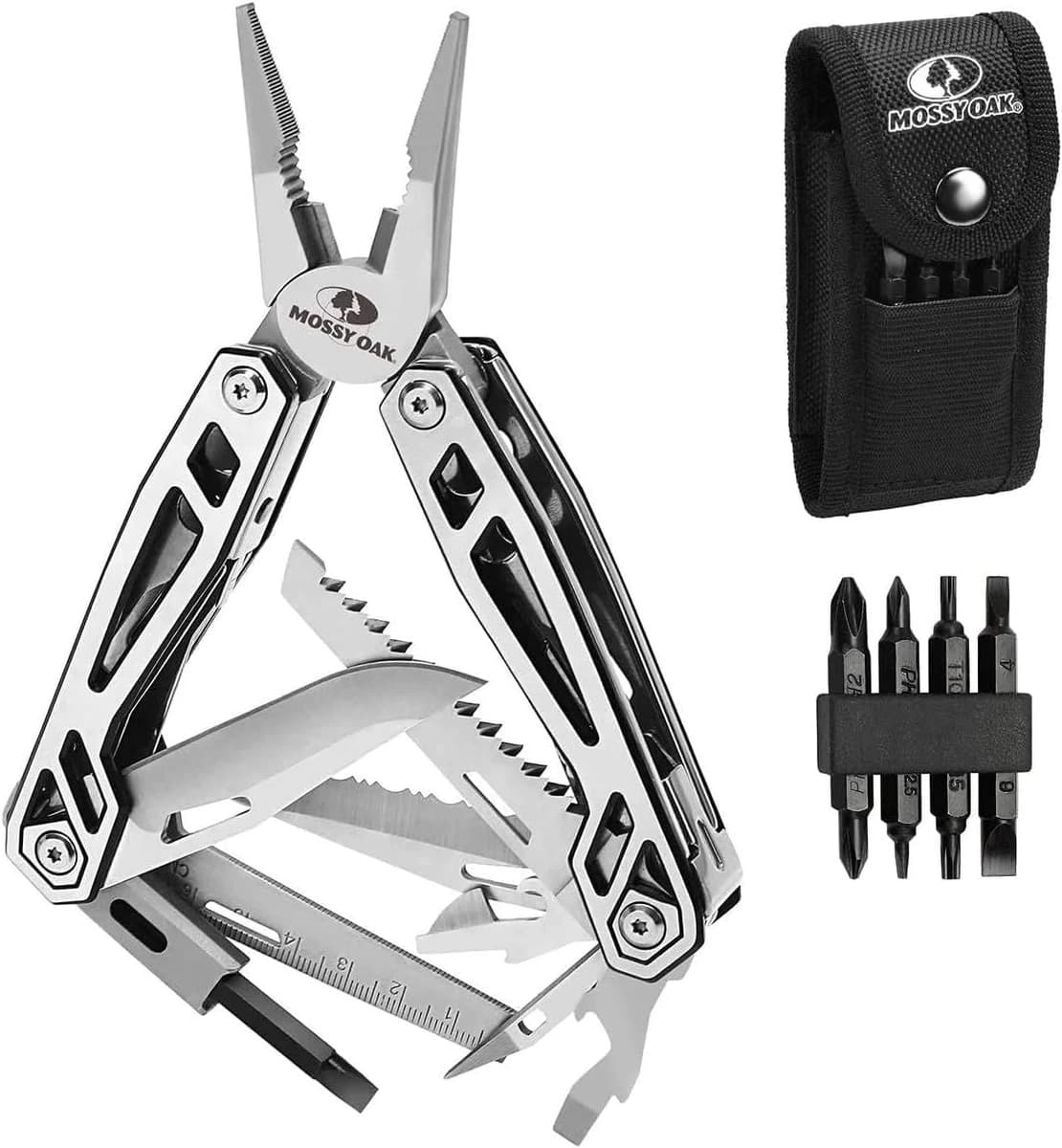 Mossy Oak Multitool 21-in-1 SS Pocket Knife w/Screwdriver Sleeve Self Lock Plier product image