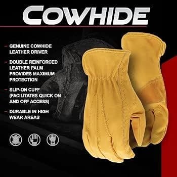 Boss Men's Grain Cowhide Leather Work Glove - XL product image