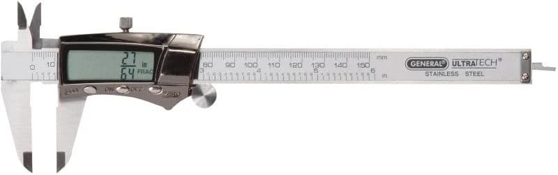 General Tools 6" Digital Fraction Caliper w/Extra-Large LCD Screen 3Mode Display product image