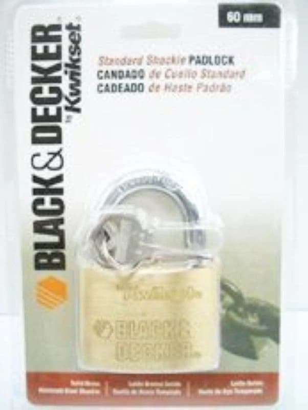 Black & Decker Padlock 60mm Brass (36/case) product image