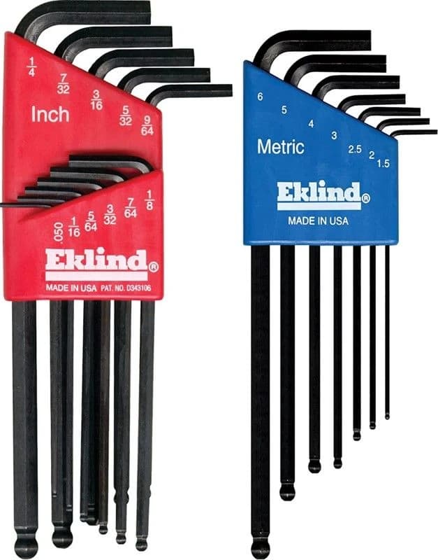 Eklind Metric & Standard 18pc Ball Hex Key Set - Long (.050 - 1/4 Inch & 1.5 - 6mm) product image