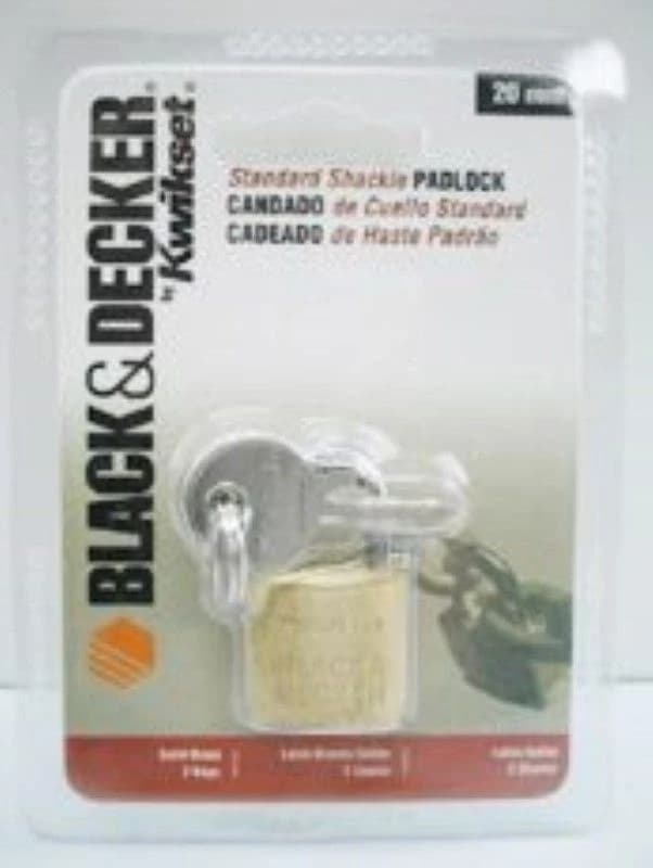 Black & Decker Padlock 20mm Brass (36/case) product image