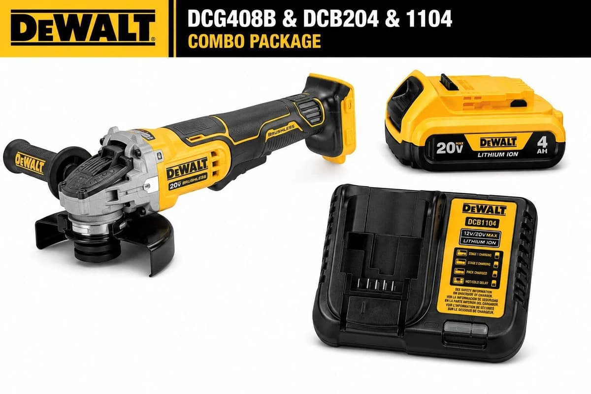 Dewalt 20V Max 4 1/2" Paddle Switch Angle Grinder W/4.0Ah Battery& Charger product image