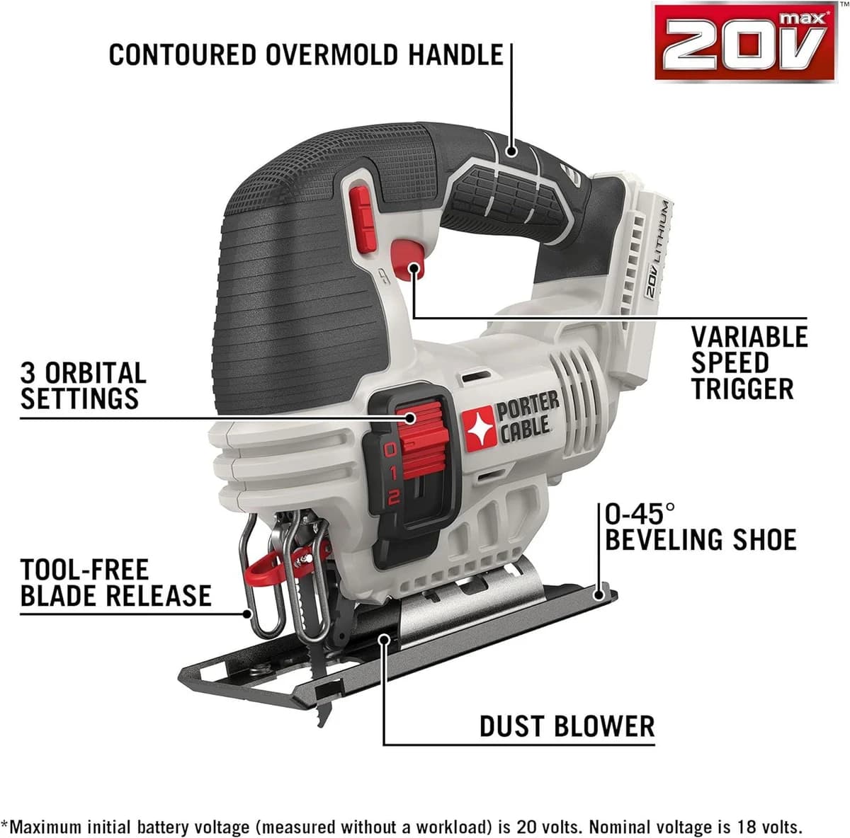 Porter Cable 20V MAX Jig Saw Tool Only product image