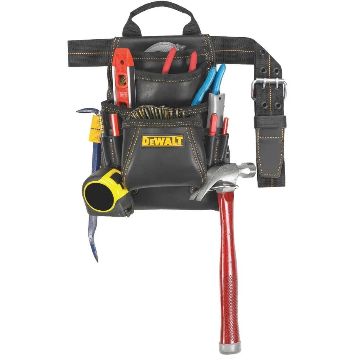 Dewalt 10-Pocket Leather Carpenter's Nail & Tool Bag with Belt product image
