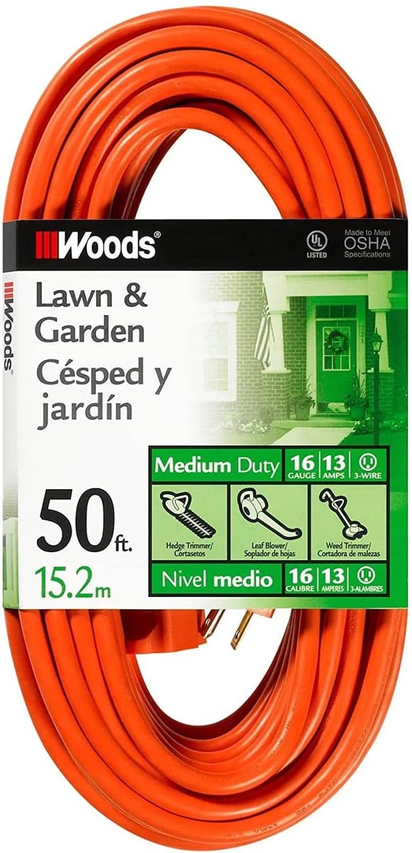 Woods Extension 50' x 16G Orange Cord product image