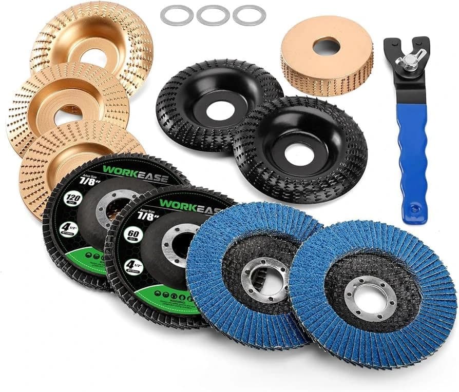 IMengjbang 14pc Angle Grinder Wood Carving Disc Set 4" & 4 1/2" product image