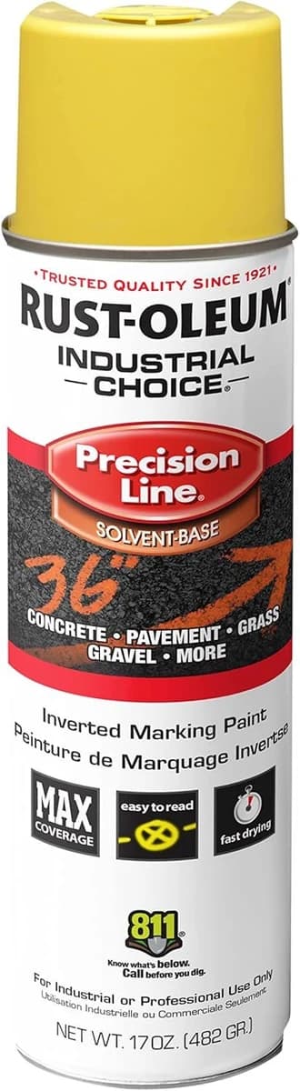Rust-Oleum Industrial Choice Precision Line Marking Paint Fluorescent Yellow (203025V) product image