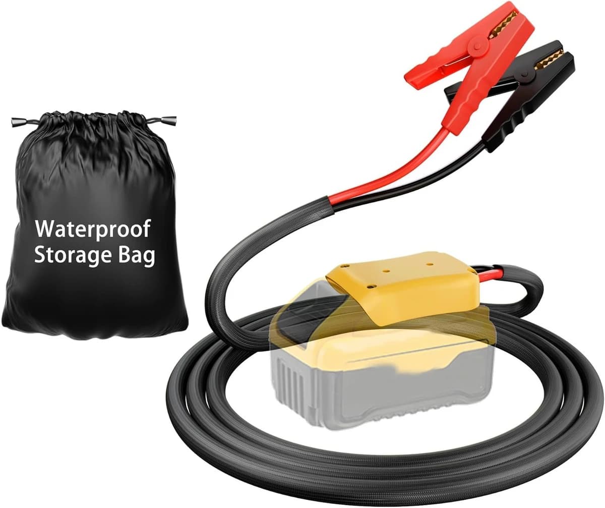 Jumper Cables with Adapter for Dewalt 20V Battery 1.9' 8AWG (DW-BJC) product image