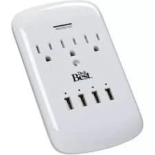 Do it Best 3-Outlet/4-USB 1200J White Plug-In Surge Protector product image