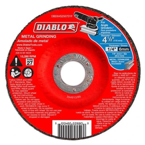 Freud Diablo 4 1/2 Inch x 1/4 Inch x 7/8 Inch Metal Grinding Blade product image