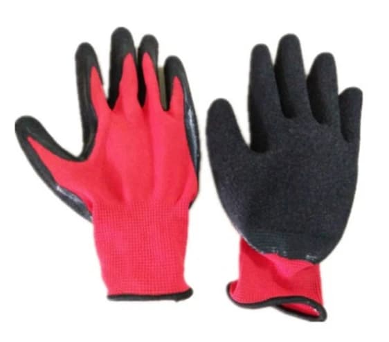 Red & Black Latex Coated Polyester Knit Glove 9 Inch product image