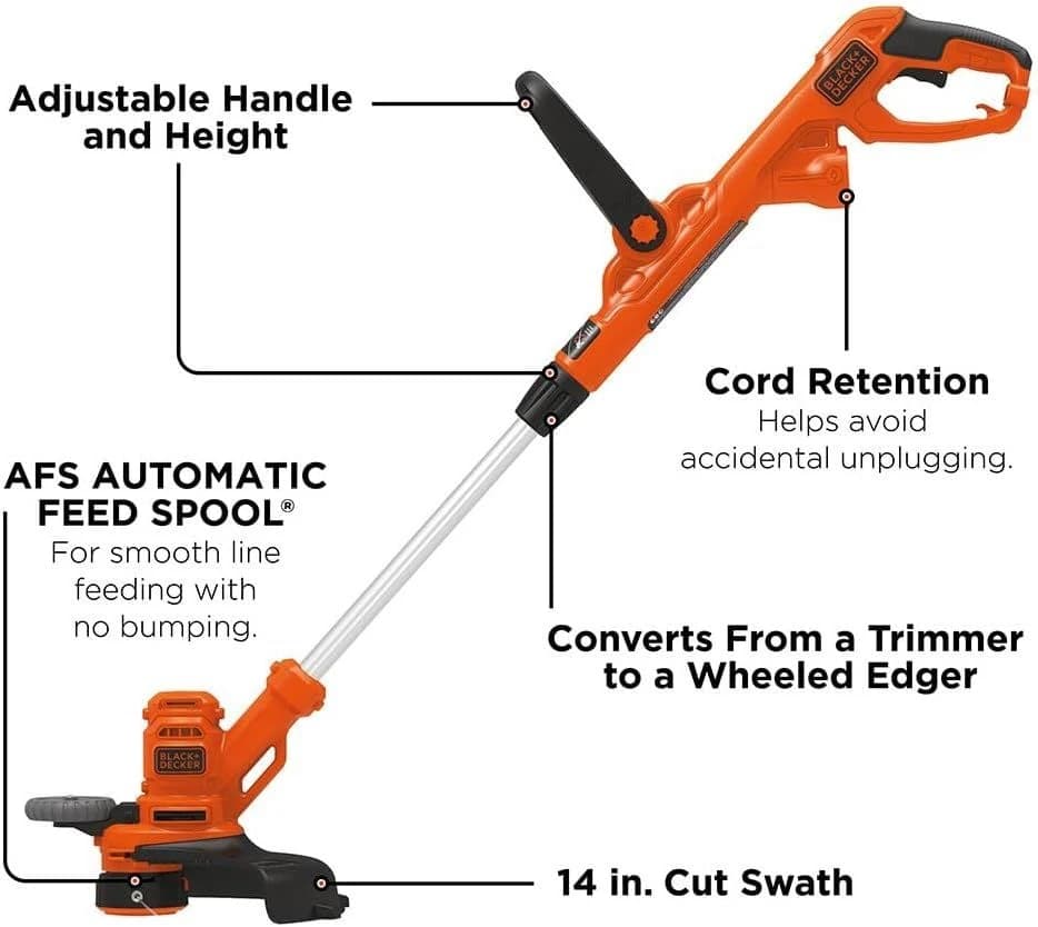 Black & Decker 6.5 Amp 14 in String Trimmer/Edger (BESTA510) product image