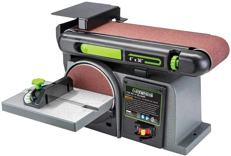 Genesis 4.3Amp 4" x 36" Belt/6" Disc Comb. Sander w/Cast Iron Base & Miter Gauge product image