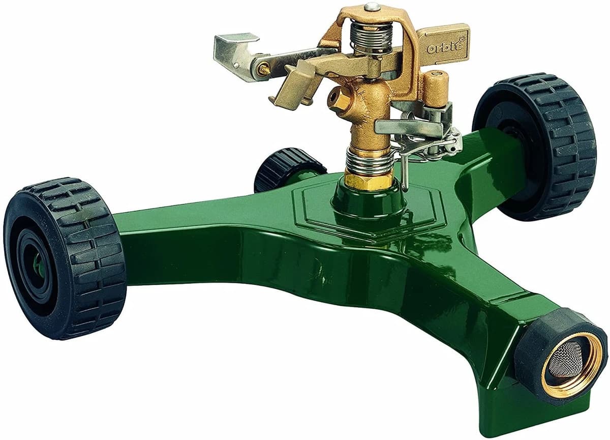 Orbit Brass Impact Sprinkler on Wheeled Base, Green product image
