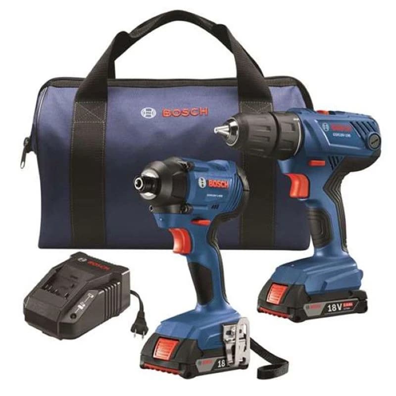 Bosch 18V 2-Tool Combo Kit 1/2" Compact Drill/Driver & 1/4" Hex Impact Driver product image