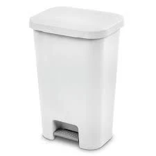 Sterilite 11.9 Gal. White StepOn Wastebasket product image