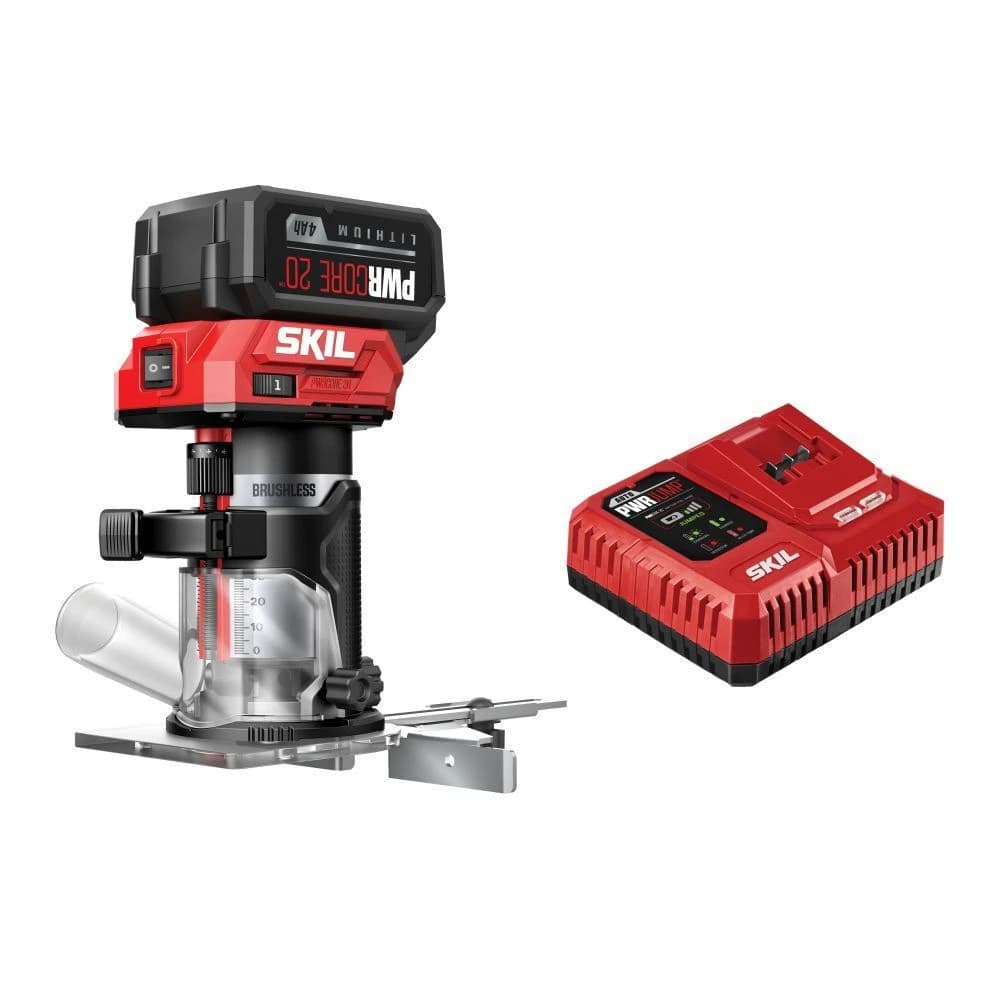 SKIL 20V Brushless Compact Router Kit Including 20V 4Ah battery (RT1430B-10) product image