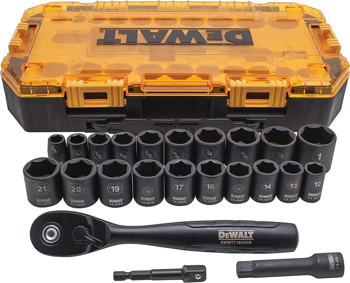 Dewalt Impact Socket Set 23 pc 3/8" Drive Metric/SAE product image