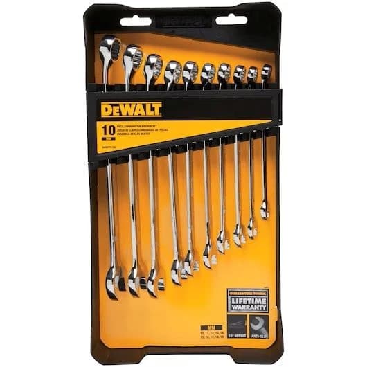 Dewalt 10pc Combination Wrench Set Metric product image
