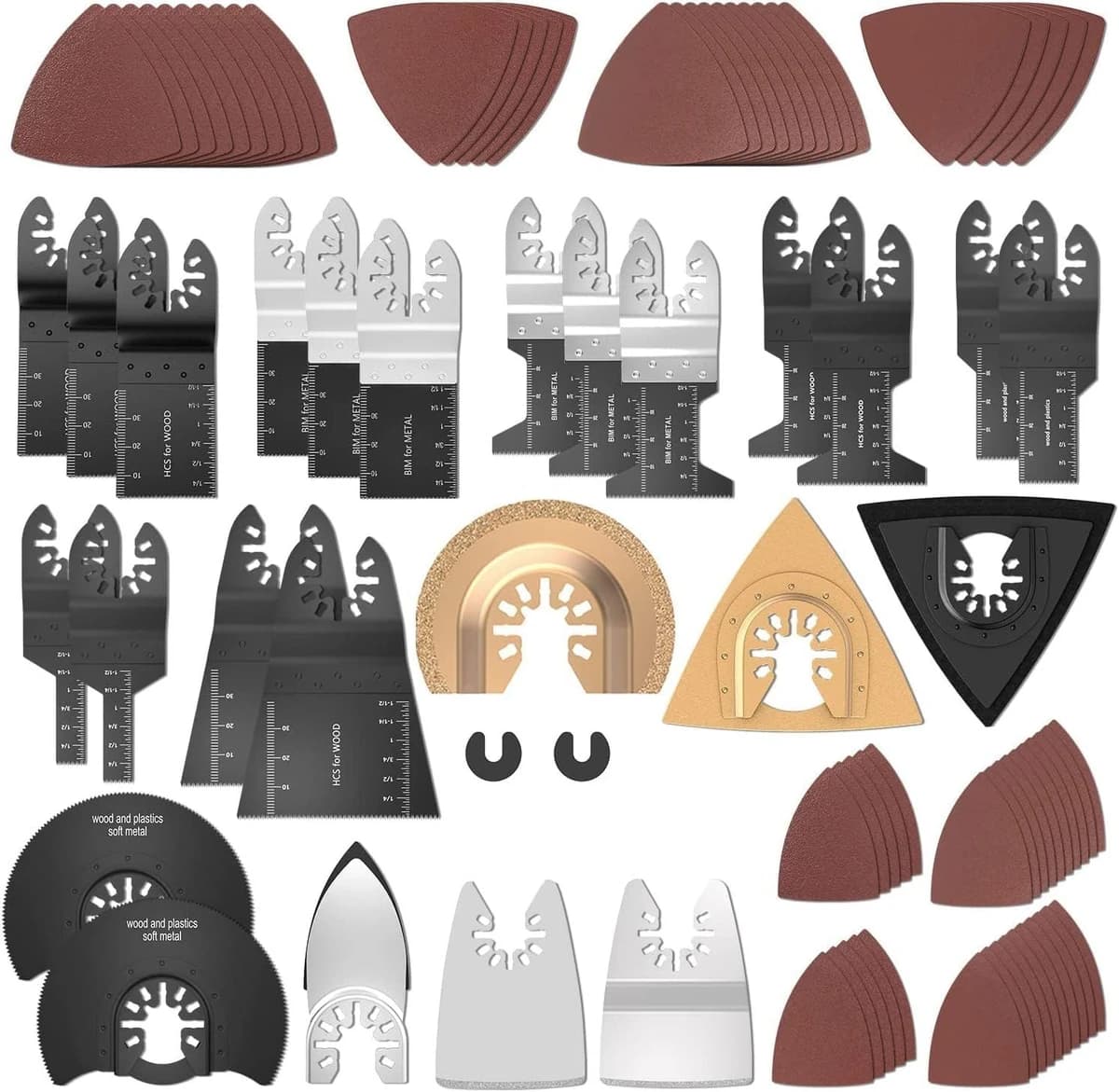 Protoiya 87pc Oscillating Tool Blades for Wood, Metal, Plastic, Quick Release product image