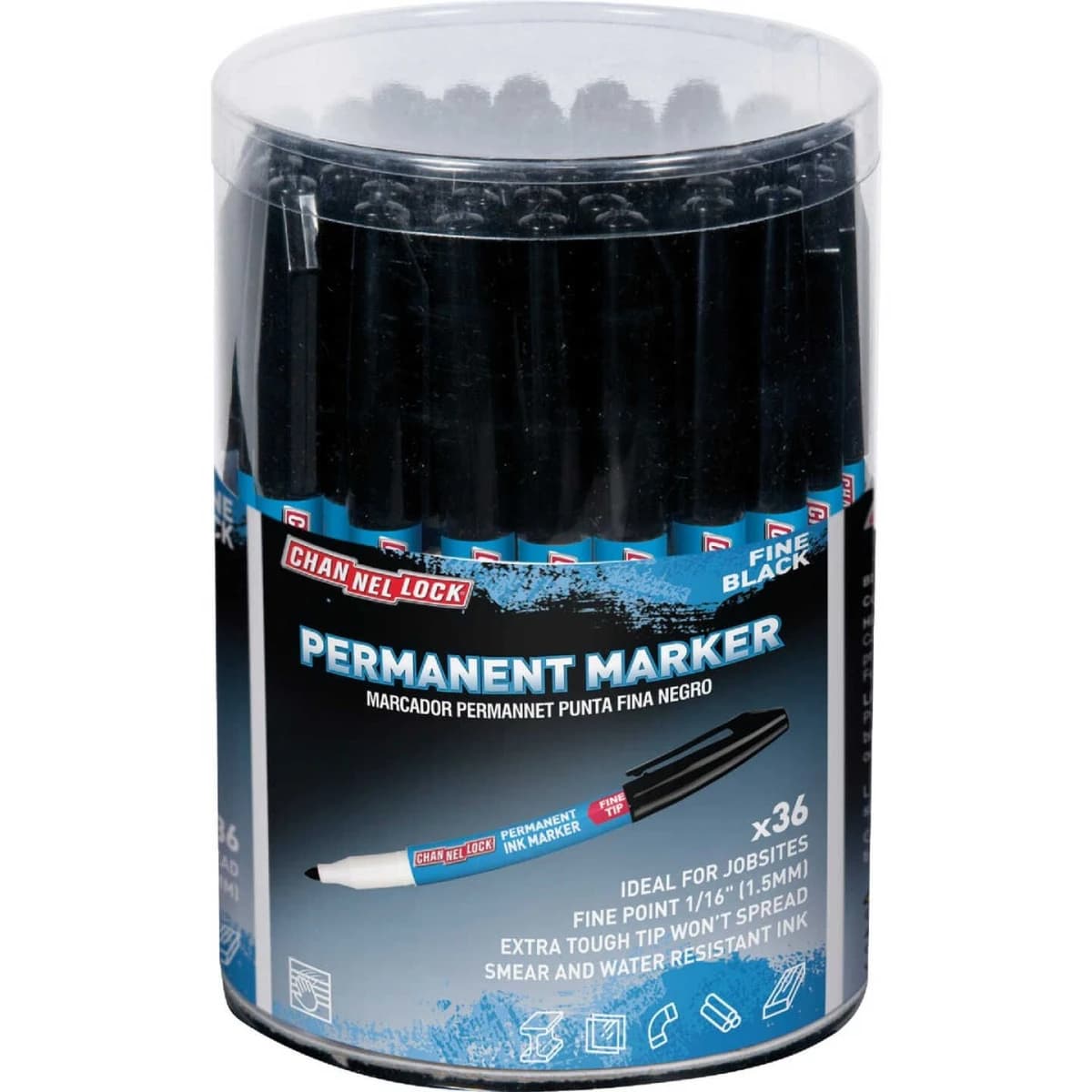 Channellock Fine Tip Black Ink Marker product image