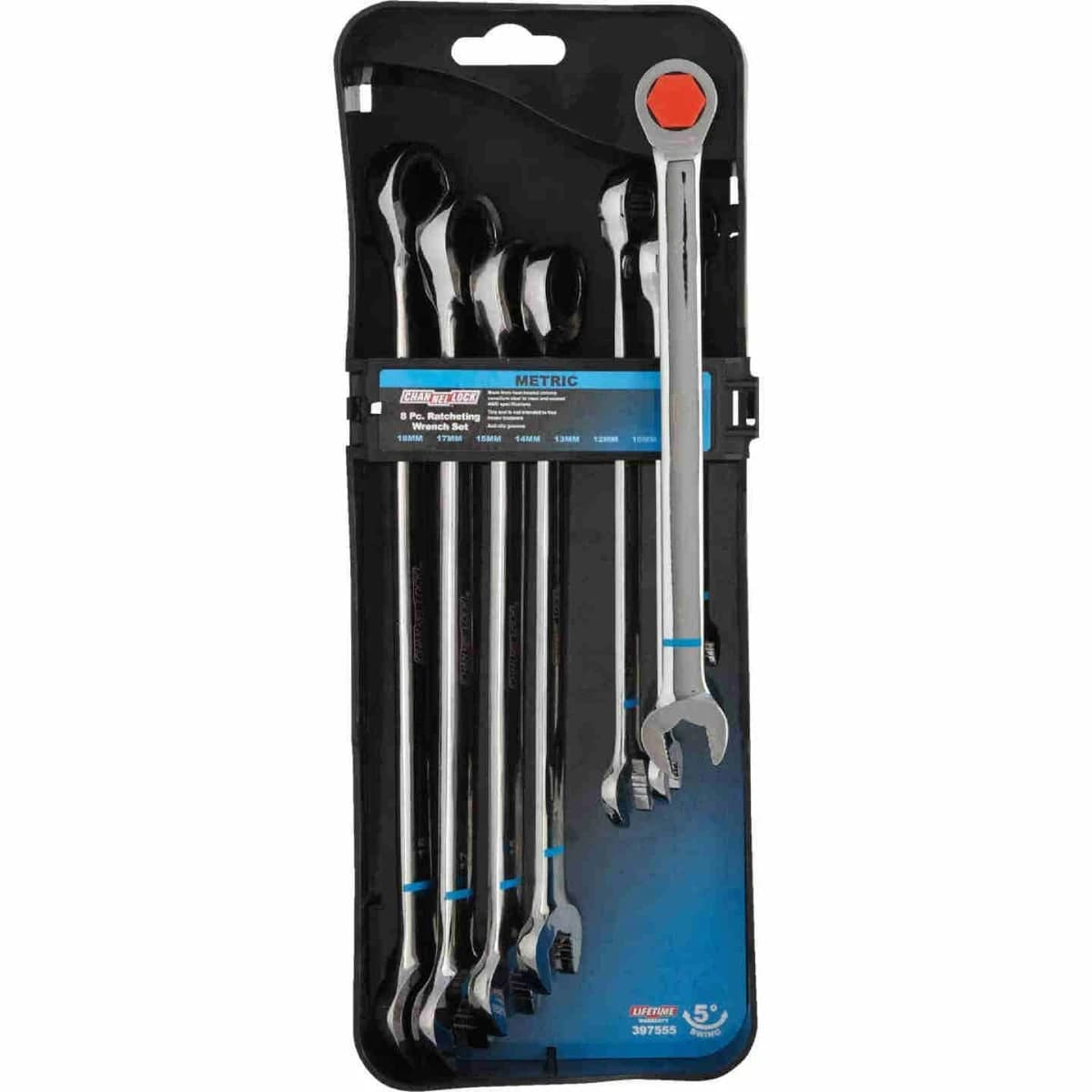 Channellock Metric 12-Point Ratcheting Combination Wrench Set (8 - 18MM)- 8pc product image