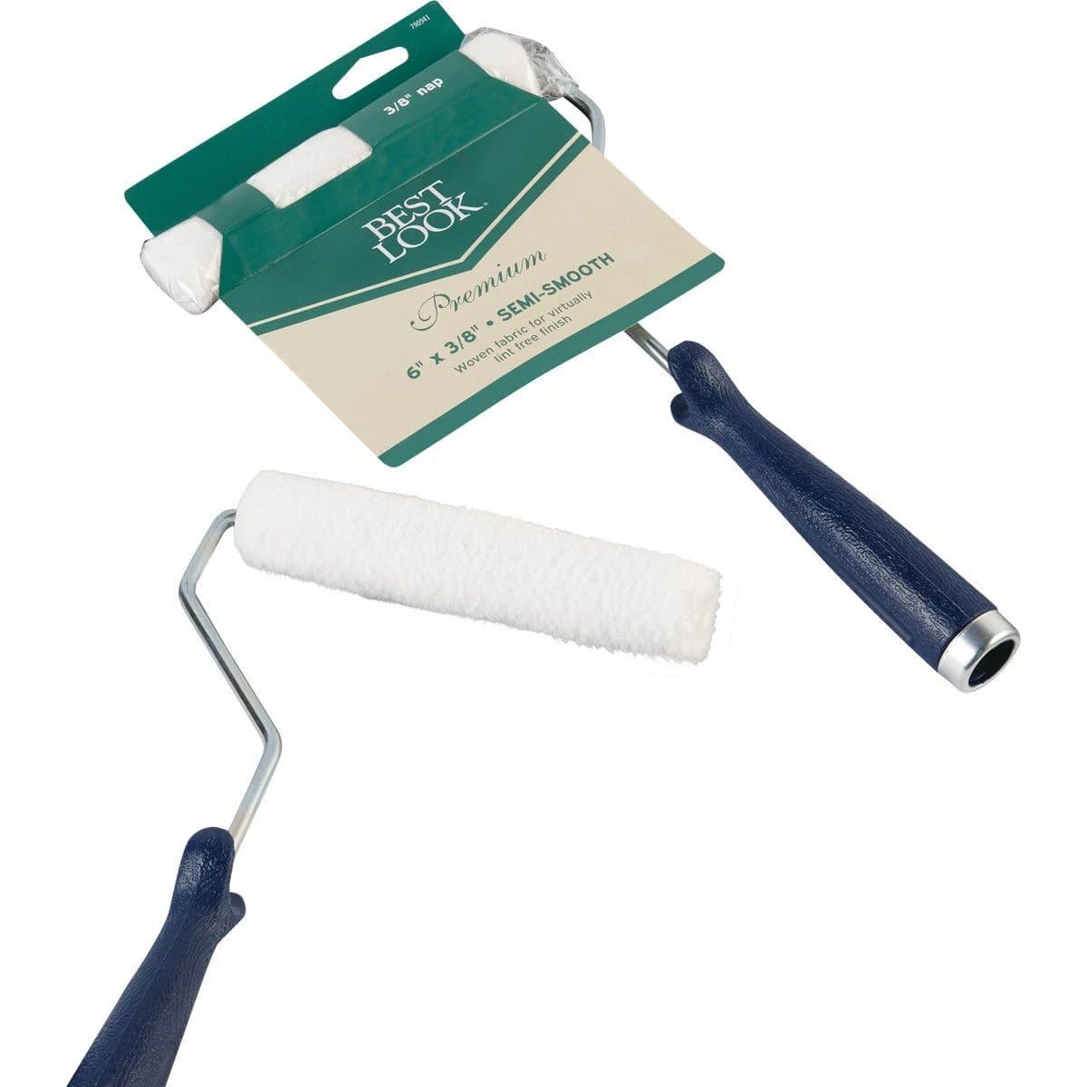 Linzer/Best Look Premium 6 Inch x 3/8 Inch Woven Fabric Paint Roller Cover & Frame product image