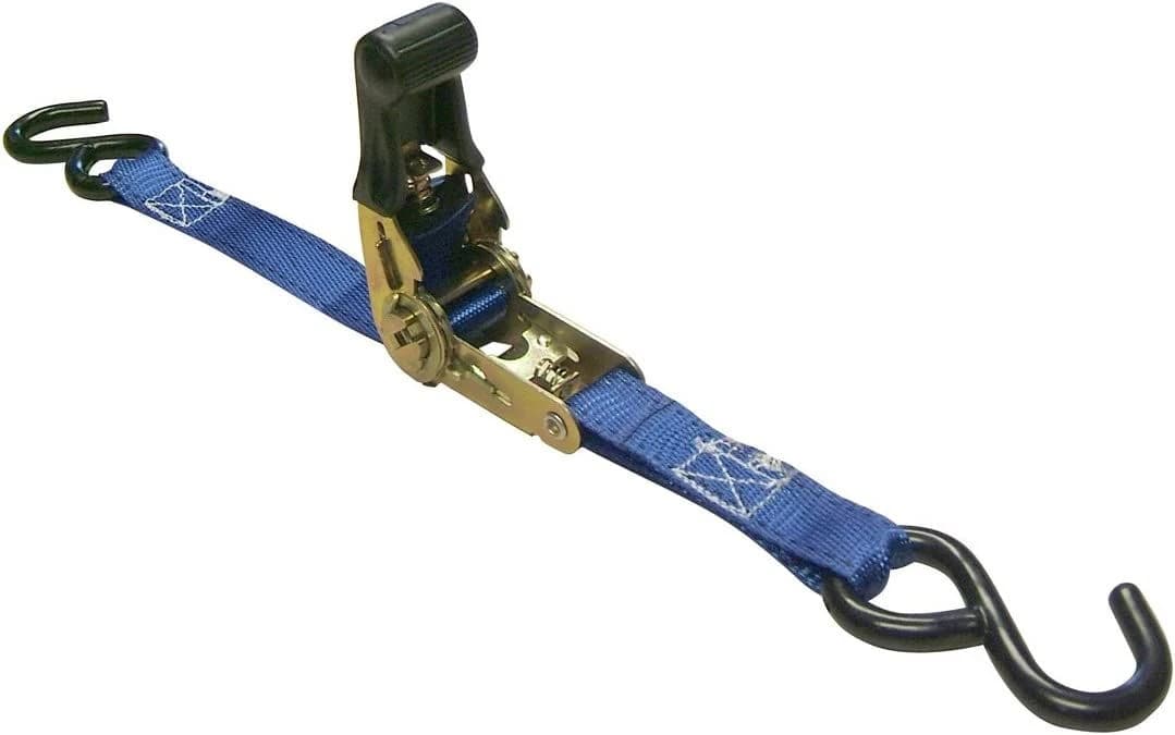 Erickson Blue 1" x 15' Rubber Handle Ratcheting Tie-Down Strap, 2Pk product image
