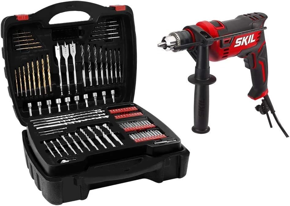 Skil 7.5 Amp 1/2" Corded Hammer Drill with 100pcs Drill Bit Set w/Variable Speed product image