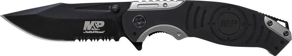 Smith & Wesson 8.2" High Carbon S.S.3.5" Serrated Clip Point Blade Folding Knife product image