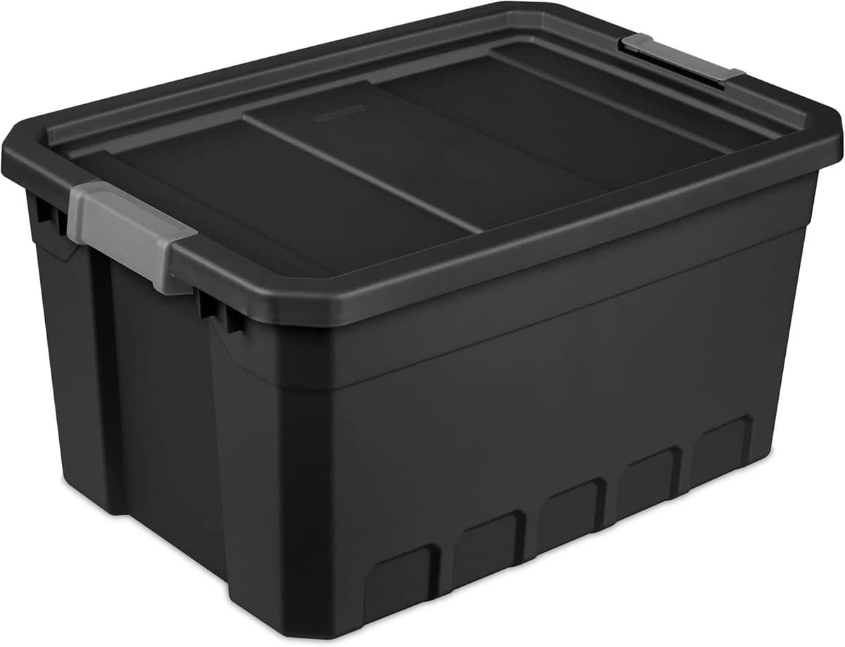 Sterilite Tote Stacker Black 19 Gallon product image