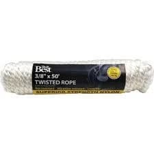 DIB 3/8" X 50' White Twisted Nylon Packaged Rope product image