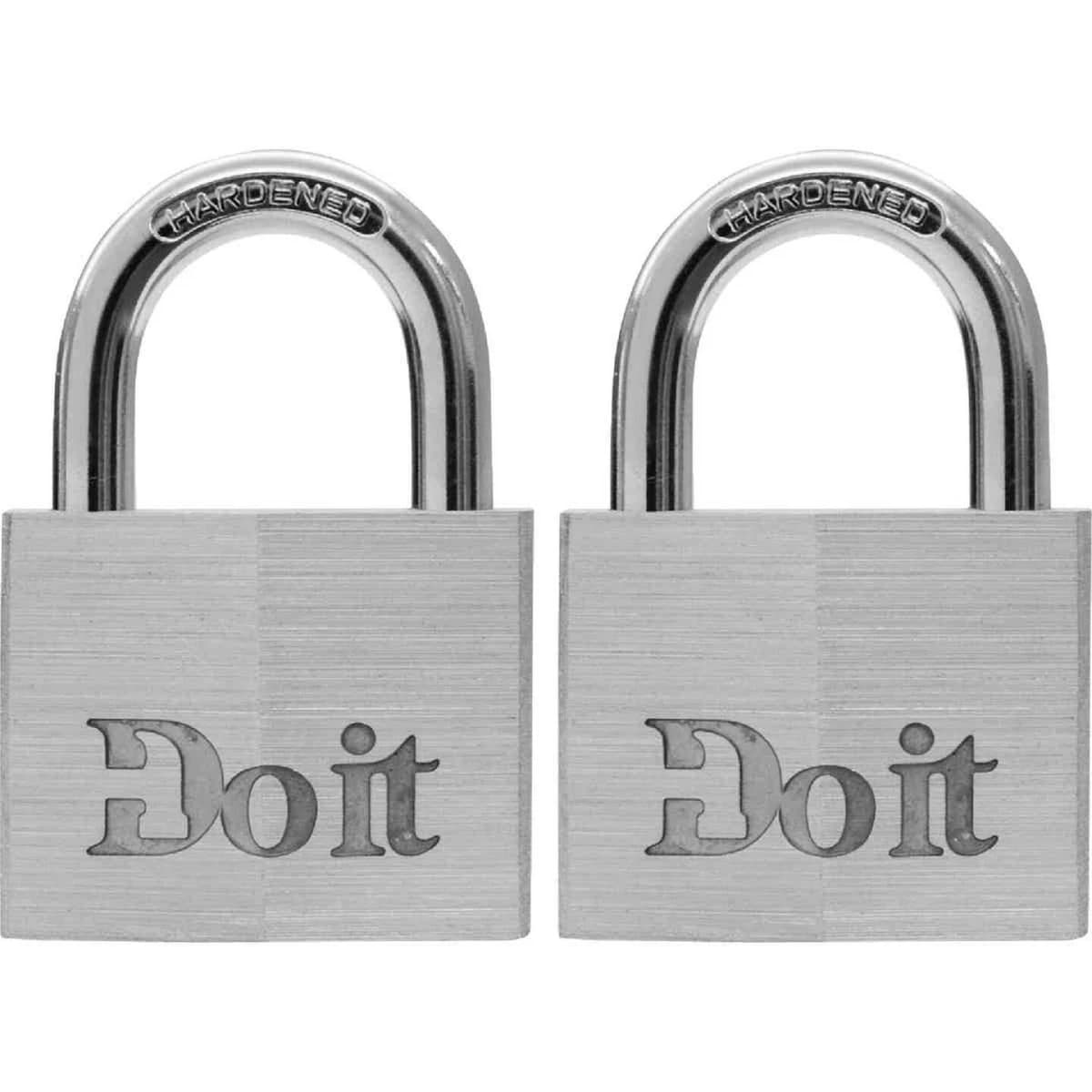 Do it 1 1/2 Inch Aluminum Keyed Padlock (2-Pack) product image