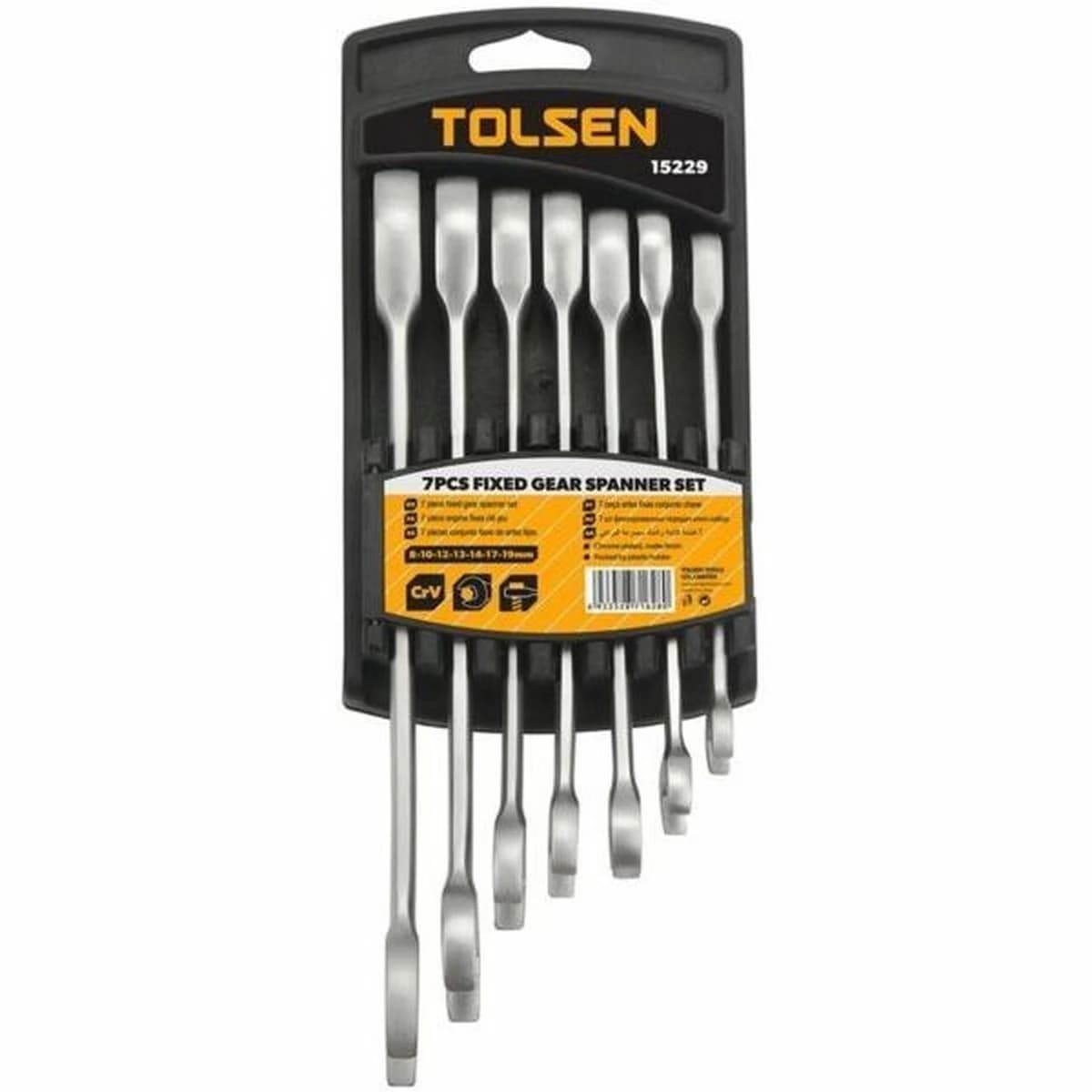 Tolsen 7pc Combination Wrench Set Metric 8-19mm product image