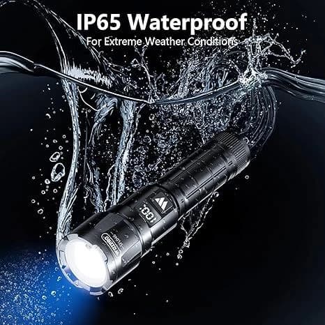 Wdtpro LED Rechargeable Flashlights High Lumens 6000LM Zoomable 3 Modes W/P product image