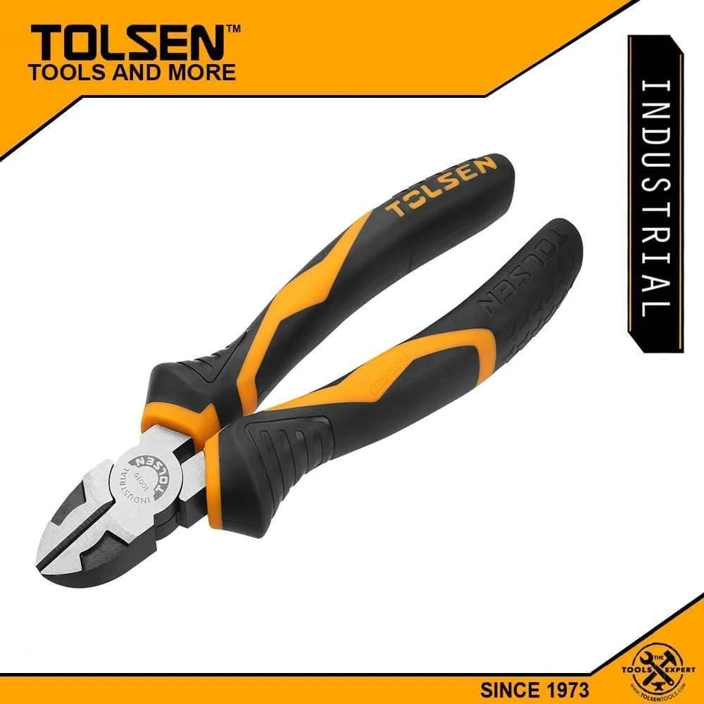 Tolsen 7" Diagonal Cutting Pliers Cr-V Black Finish product image