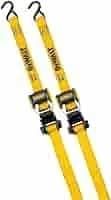 Dewalt 1 1/4" x 12' Ratchet Tie Down Straps 1800 lb safe working strength 2pk product image