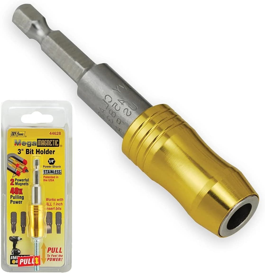 Ivy Classic 1/4" x 3" Mega-Magnetic Bit Holder, Impact Plus product image