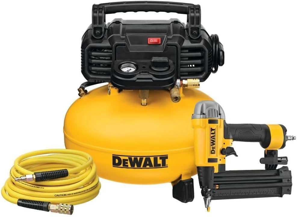 Dewalt 6 Gallon Heavy Duty Air Compressor and 18G Brad Nailer Combo Kit product image